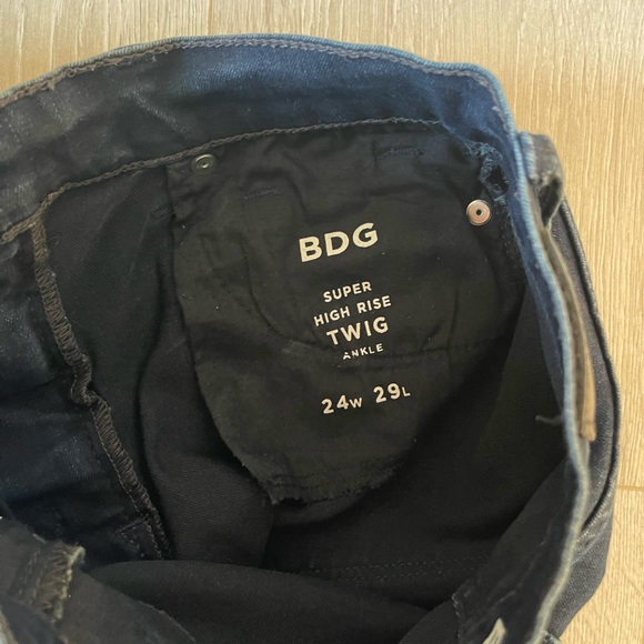 BDG Super High Rise TWIG Ankle Deep Blue Skinny Jeans - Picture 8 of 13